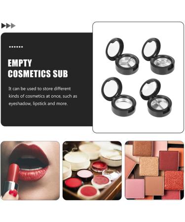 FRCOLOR 6pcs Eye Shadow Box Black Eyeshadow Cosmetic Sample Cases Cosmetic Holders Organizer Travel Filling - Buy Online on GoSupps.com