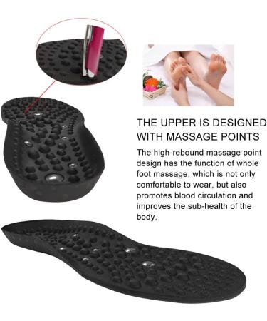 Brrnoo Magnetic Massage Insoles | Healthy Breathable Foot Acupoint & Reflex Massage | Promote Blood Circulation | Small Size 35-41 - Black - Buy Online on GoSupps.com