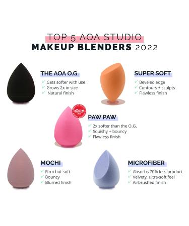 AOA Studio Beauty Makeup Sponge Blender Combo Set - Latex Free & High Definition (5 Pack) - Ideal for Powder, Cream, and Liquid Makeup - Perfect Gift Option - Buy Online on GoSupps.com