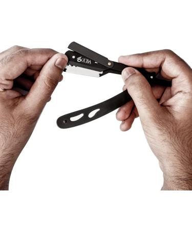 OCBA Wooden Barber Razor | Light Weight & Professional Shaving Razor (Black) - Buy Online on GoSupps.com