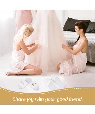 5 Pairs Portable Bride Slippers | Open Toe Spa & Party Slippers for Guests | Disposable Hotel Slippers | Size 44 EU - Wedding Accessories - Buy Online on GoSupps.com