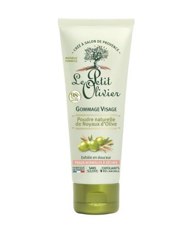 Le Petit Olivier Facial Scrub for Normal to Dry Skin - Olive Pit Powder for Women 2.5 oz