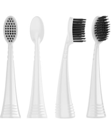 Burst Replacement Toothbrush Heads - Charcoal Bristles, 4 Count with Covers - Buy Online on GoSupps.com