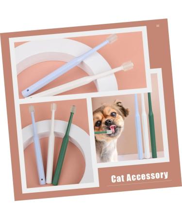 SEWOART 4pcs Toothbrush Plaque off Cats Cat Toothpaste and Brush Kit Kitten Supplies Pet Accessory Plastic - Buy Online on GoSupps.com