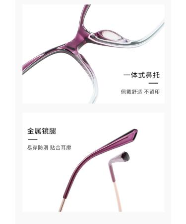 Buy SERONI Metal Temple TR90 Cat Eye Blue Light Blocking Glasses for Women & Men - Anti UV Computer & Reading Glasses - Purple-Red 53mm - Buy Online on GoSupps.com