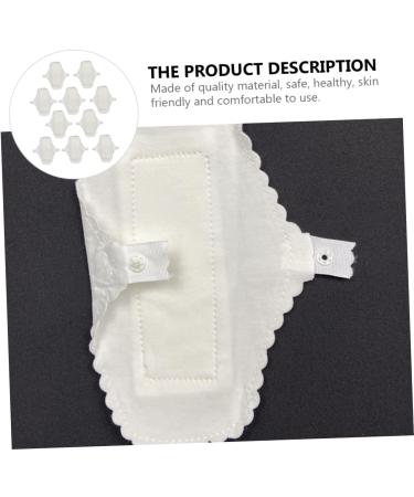 Healeved 10pcs Washable Menstrual Cloth Panties - Ultra Thin Menstrual Panty Liners for Women - White Cotton Napkin Bamboo Fabric Tape - Buy Online on GoSupps.com