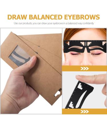 OHPHCALL eyebrow design eyebrow card Eyebrow Positioning Tool Eyebrow Shaper Metal eyebrow trimming - Buy Online on GoSupps.com