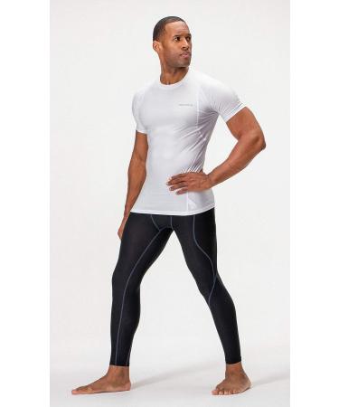 DEVOPS 3 Pack Men's Large Athletic Compression Shirts - White (3 Pack) | Short Sleeve Fitness Apparel - Buy Online on GoSupps.com