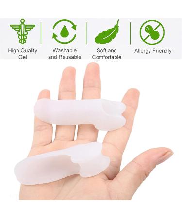 HAOSEM Gel Pinky Bunion Corrector - 2/4 Pcs Toe Separators & Spacers for Pain Relief from Corn Callus & Blisters - Buy Online on GoSupps.com