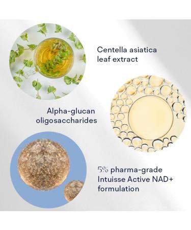 Intuisse - Active NAD+ Prebiotic Toner - Micellar Water & Makeup Remover 5% Pharma-Grade NAD+ Cleanser with Centella Asiatica & A-Glucan Oligosaccharide Swiss Liposomal Technology 3.38 Fl Oz - Buy Online on GoSupps.com