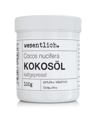 Coconut oil cold -pressed 100g - pure care for skin and hair - without additives - in a re -lockable screw cap. - Buy Online on GoSupps.com