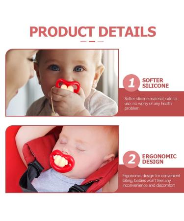LUOZZY 8pcs Funny Silicone Baby Pacifiers - Cute & Soft Newborn Soothing Teething Toy - Buy Online on GoSupps.com