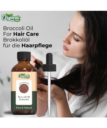  ORGANIC ZING Organic Zing Broccoli Seed Oil | Pure & Natural Essential Oil for Skincare Hair Care & Massage - 118ml/3.99fl oz - Buy Online on GoSupps.com