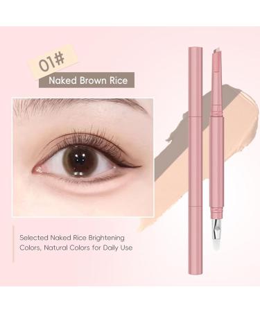Eye Brightening Makeup Pencil Professional Double Head Makeup Tool Silkworm Pen for Women Girls Mother Cosmetics - Buy Online on GoSupps.com