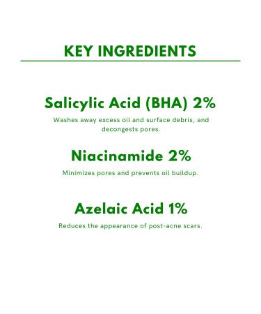 Skinfix Acne+ Cleanser with 2% BHA, Azelaic Acid, Niacinamide, and AHA | Gentle and Effective Formula - Buy Online on GoSupps.com