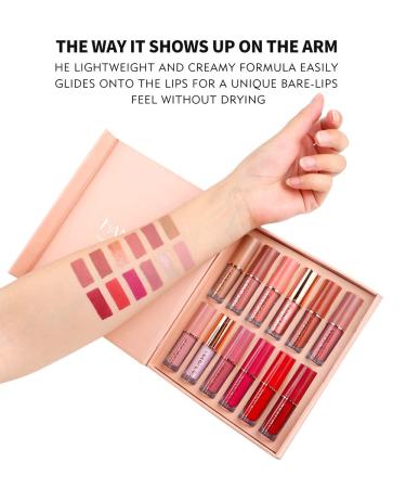 Amzfly 12-Piece Nude Matte Liquid Lipstick Set for Long-Lasting, Waterproof Women's Makeup - Buy Online on GoSupps.com