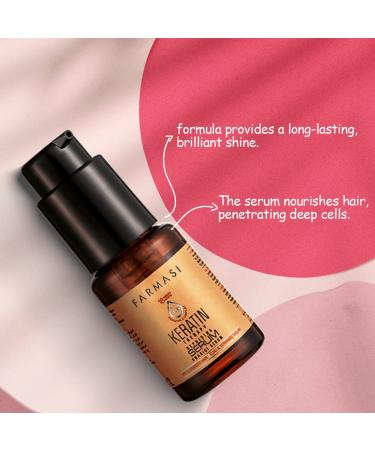 Farmasi Keratin Hair Serum | Best Straightener for All Hair Types | Smooth & Shiny Hair | 1 oz (30 ml - Buy Online on GoSupps.com