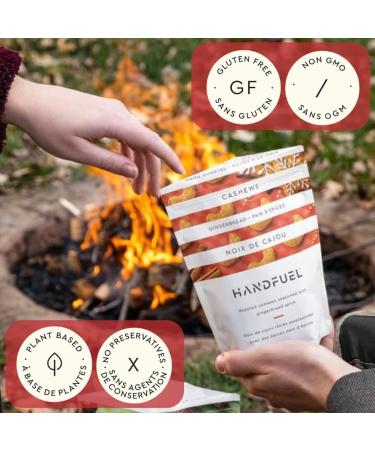 Handfuel Gingerbread Cashews Hand Roasted Salted Cashews 4g of Protein Non-GMO Vegan Friendly Plant Based Flavoured Nuts - 120 Grams - Buy Online on GoSupps.com