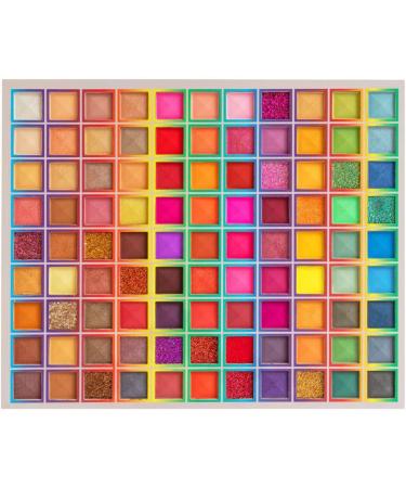 99 Colors Shimmer Eyeshadow Eye Palette Matte Glitter Iridescent Eyeshadow Highly Pigmented Waterproof Makeup - Buy Online on GoSupps.com