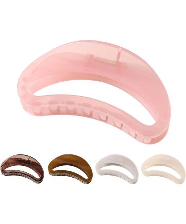 Women Hair Claw Hollow Geometric Semicircle Shape Hair Clip Strong Grip Back Head Large Volume Hair Clamp White - Buy Online on GoSupps.com