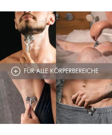 Shavent Original Swing Head Razor - Eco-Friendly Metal Wet Razor for Men Plastic-Free Durable Body Razor with Affordable Blades - Made in Germany - Buy Online on GoSupps.com