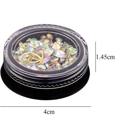 rieder 2 Box 3D Nail Jewelry Colorful Mixed Acrylic Tip Diamond Flat Jewel Stone Nail Rhinestone Manicure DIY Nail Art Decoration (Big Red White AB Shaped Diamond 1 each) - Buy Online on GoSupps.com