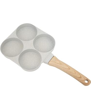 Qyebavge 4 Hole Nonstick Egg Hamburger Frying Pan Mini 4-Cup Omelette Pan with Handle for Universal Flat Bottom Induction Cooker - Buy Online on GoSupps.com