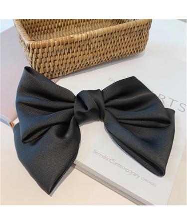 UOPMQGB Bowknot Hair Clips French Fabric Hair Clips with Bow Satin Bow Hair Clips Women's Bow Hair Clips for Weddings Festivals Parties and Schools (Black Beige and Red) - Buy Online on GoSupps.com