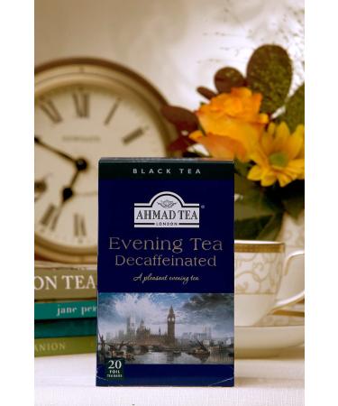 Buy Ahmad Tea Evening Tea - Caffeine-Free Black Tea with Bergamot - 20 Aroma-Sealed Individually Packaged Tea Bags (2 Pack) for International Shipping - Buy Online on GoSupps.com