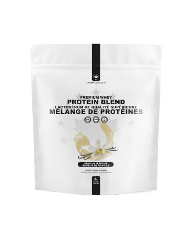 Canadian Protein Premium Whey Blend 25.5g of Protein | 2 kg of Vanilla Flavoured Low Carb Keto Friendly Workout Recovery Drink | Protein Powder Rich in BCAA Amino Acids Vanilla 2 kg (Pack of 1)