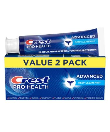 Crest Pro-Health Advanced Deep Clean Mint Toothpaste 2 Count (Pack of 1)