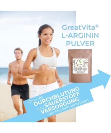  GREAT VITA GreatVita L-Arginine Base Powder 400 g High Dosed | High Quality Made in Germany | HCL Free and Purely Vegetable Free Die - Buy Online on GoSupps.com