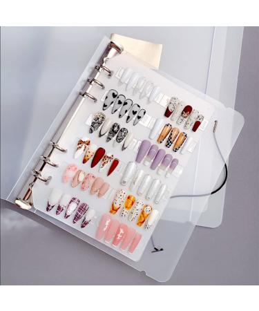 Press On Nail Organizer Press On Nail Packaging Removable Loose-Leaf Storage Book for Fake Nail Nail Display(Not Included Press On Nail) (A5(9.05*7.08*1.37inch ) A5(9.05*7.08*1.37 Inch )