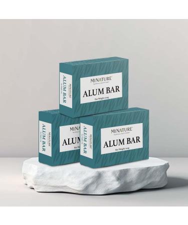 Pack of 3 Alum Bar (Potassium Alum) (Phitkari) by minature | Alum Stone(Fitkari)| Alum Shaving Bar | Alum Blocks |100g*3 | 100% Only Alum | Nothing Added| Chemical & Preservative Free| Pure & Natural - Buy Online on GoSupps.com