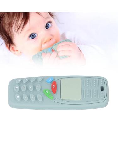 Soft Silicone Teething Toy - Mobile Phone Shaped Funny Design (Light Green) | Travel-Friendly - Buy Online on GoSupps.com