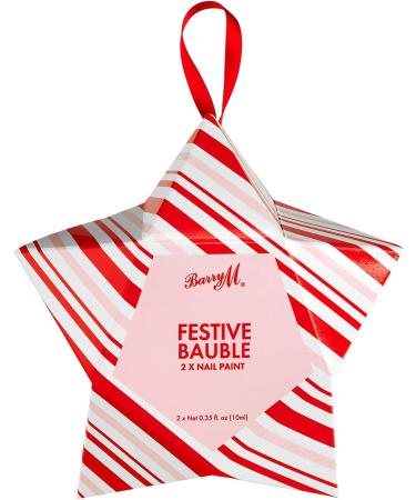 Barry M Festive Nail Paint Bauble Gift | Includes x2 Limited Edition Polish Shades Inside Multi - Buy Online on GoSupps.com