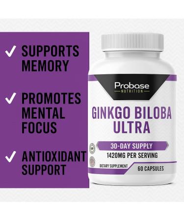 Probase Nutrition Ginkgo Biloba Ultra 60 Capsules 30-Day Supply - Buy Online on GoSupps.com