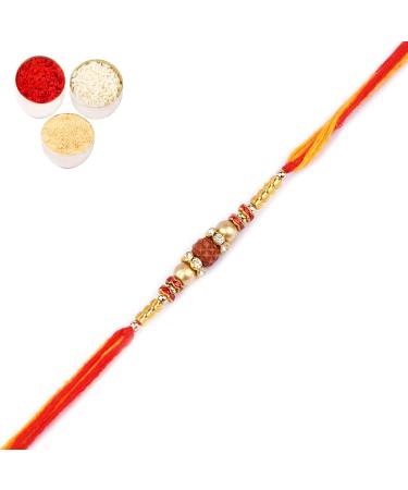 Ghasitaram Gifts Rakhi for Brother Rakhis Online -Nbh-252- Rudraksh Rakhi