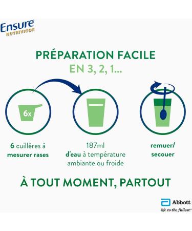 Ensure NutriVigor d'origine v g tale - Compl ment alimentaire avec prot ine HMB et 27 vitamines et min raux y compris la vitamine C le magn sium et le zinc - Saveur amande - 1 x 850g amande 850 g (Lot de 1) - Buy Online on GoSupps.com