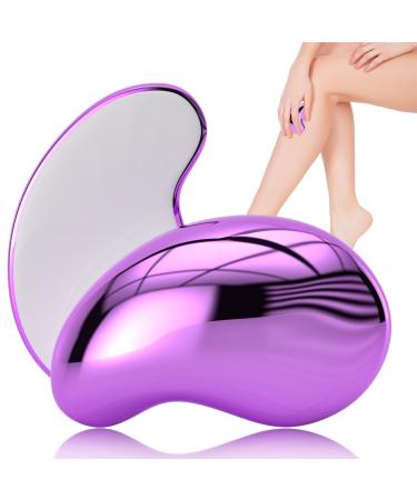 BOIIRONT Upgraded Crystal Hair Eraser for Hair Removal - Crystal Hair Remover for Men and Women - Magic Crystal Hair Remover with Gentle Skin Exfoliation - Works for Arms Back & Legs(Purple)