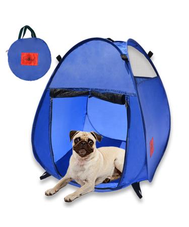 MYDEAL PRODUCTS Pop Up Pet House in a Bag for Portable Play Pen or Kennel Tent with 3 Net Windows and Zipper Door for Shade, Shelter and Safety Perfect for Dog, Cat, Rabbit + More!