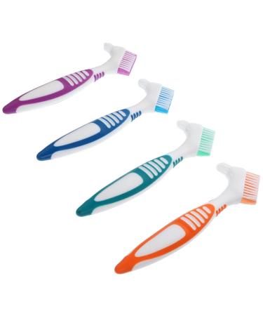 Healeeved 8 STK toothbrush hard prosthesis brush prosthesis double -sided brush tool for false teeth brush for dental devices stops simply nylon bristles