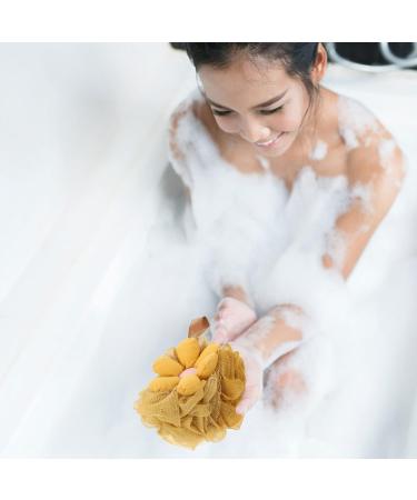 3pcs Flower Bath Ball Mesh Pouf - Exfoliating Baby Sponge & Kids Loofah | Reusable Shower Puff - Buy Online on GoSupps.com