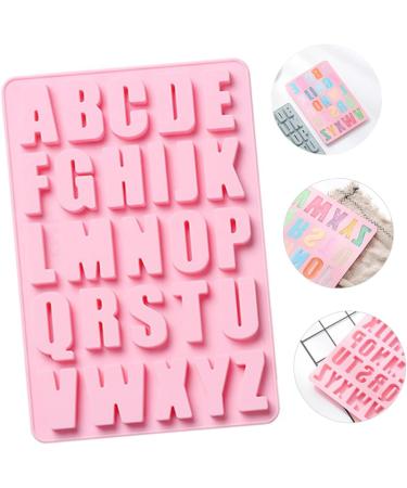 Ciieeo 2 Pcs 26 Alphabet Silicone Mold Ice Cube Decor Candle Molds Letter Fondant Silicone Molds for Soap Silicone Fondant Molds Silicone Baking Mold Chocolate Mold Alphabet Dessert Mold Pinkx2pcs 27.2X18.2X1.3CMx2pcs - Buy Online on GoSupps.com