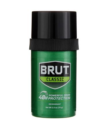 Brut Round Solid Deodorant For Men 2.5 oz (Pack of 5)