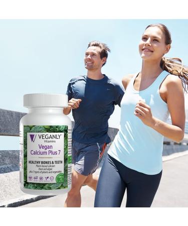 VEGANLY Vegan Calcium Plus 7 - Plant-Based Supplement for Healthy Bones and Teeth (60 caps) - Buy Online on GoSupps.com
