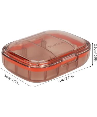 Healeved Travel Organizer Portable Case Medicine Dispenser 3 Compartments Small Case for Pocket Purse Daily Medicine Holder Container Red - Buy Online on GoSupps.com