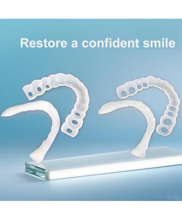 2 Pairs Men's and Women's Temporary Cosmetic Confident Smile Beautiful Smile(White) - Buy Online on GoSupps.com