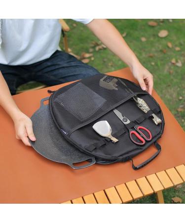 Kcvzitrds Portable Grill Pan Storage Bag Camping Cast Iron Saucepan Carry Bag Picnic Kitchen Utensils Frying Pan Baking Pan - Buy Online on GoSupps.com