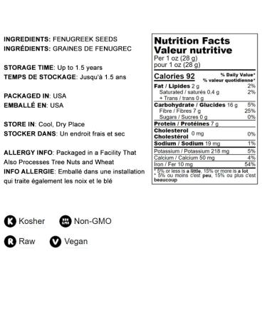 Fenugreek Powder 1 lb - Non-GMO, Kosher, Vegan, Rich in Fiber & Iron - Ideal for Spice Blends, Curries, Chutneys, and Smoothies - Buy Online on GoSupps.com